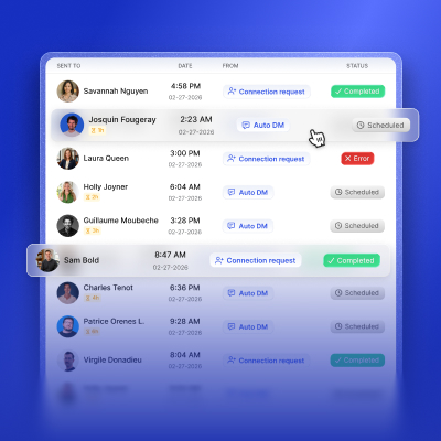 Fonctionnalité d'automatisation des demandes de connexion LinkedIn dans Taplio