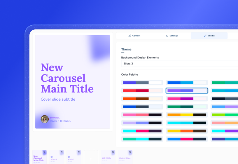 Éditeur de carrousel LinkedIn dans Taplio